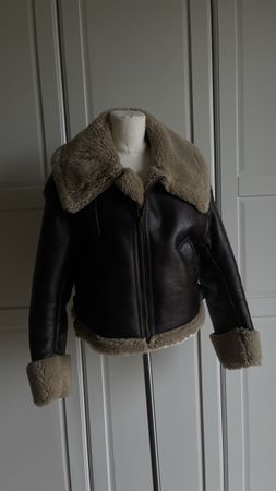Warme Winterjacke Kunstleder