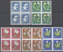 PJ 1960 183-187 Viererblöcke postfrisch **
