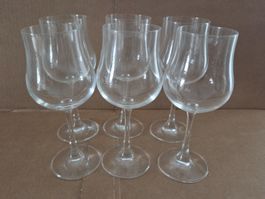 6 elegante Weissweingläser Stielgläser 19 cm Klarglas