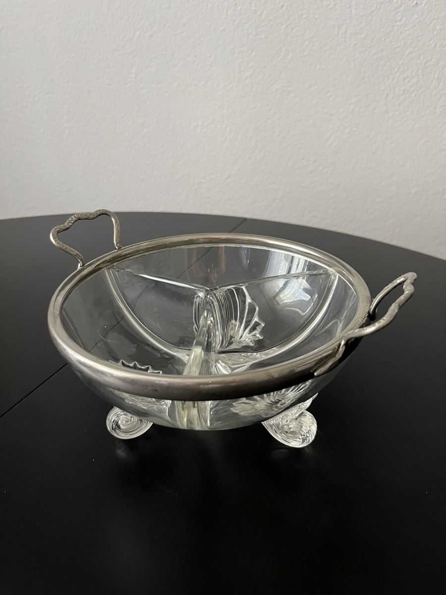 Ciotole: Glasschale mit Silber Ring – Usato da Zürich venduto da Nowstalgia 1