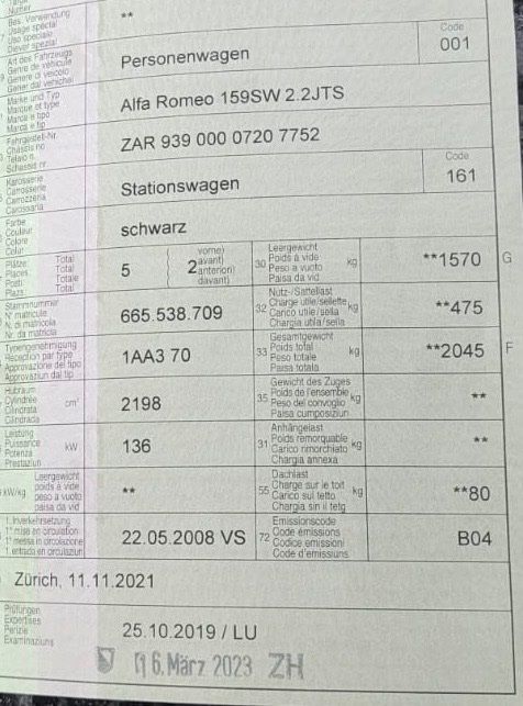 Alfa Romeo Automobili: Alfa Romeo 159 2.2 JTS Kombi – Difettoso da Neuheim venduto da amosmastel 9