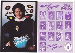 Large Michael Jackson Card Sticker # 4 1984