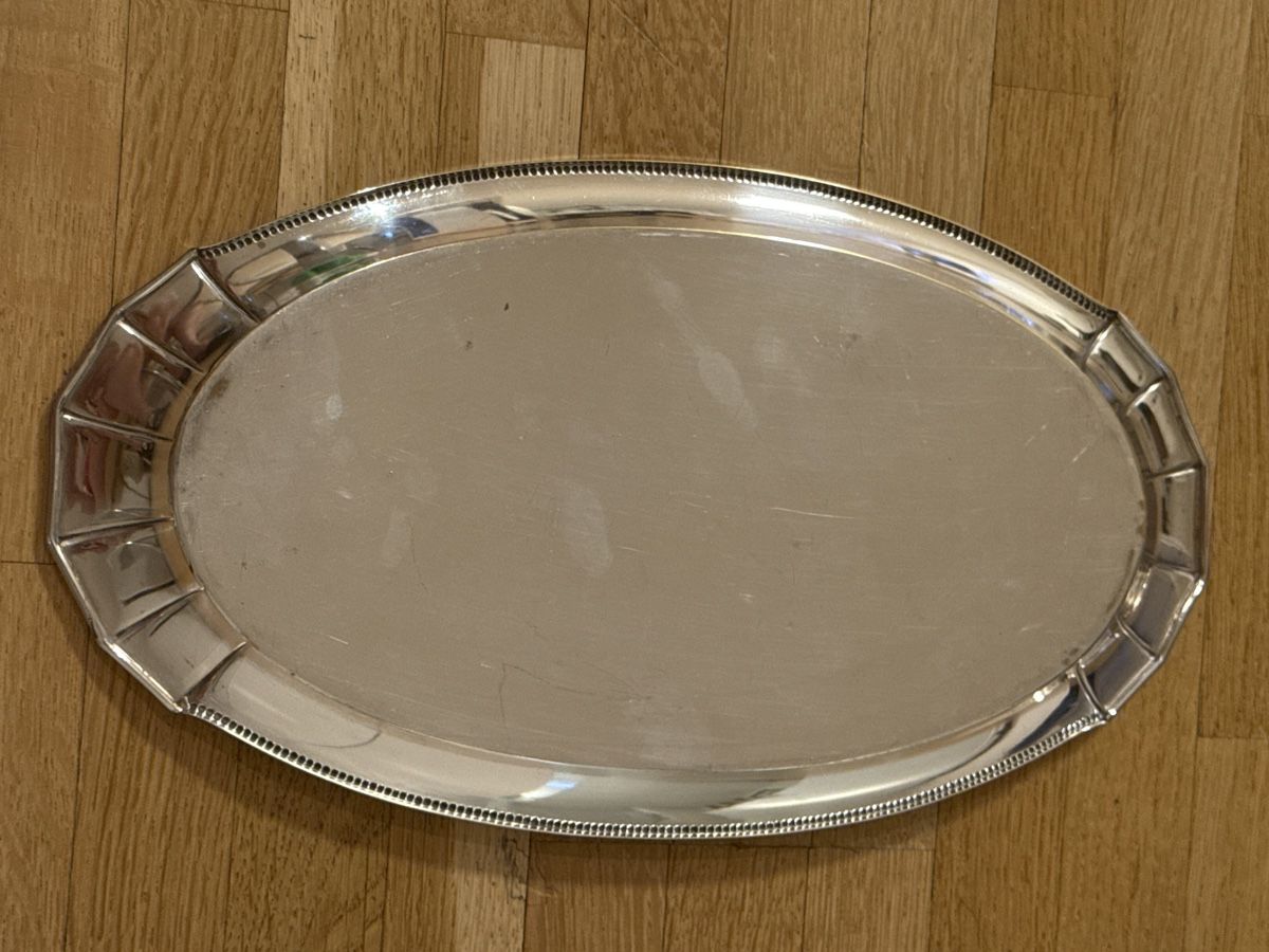 Christofle Servierplatten: Christofle Paris: Grosse ovale versilberte Servierplatte  – Gebraucht aus Winterthur von han_m89f 1