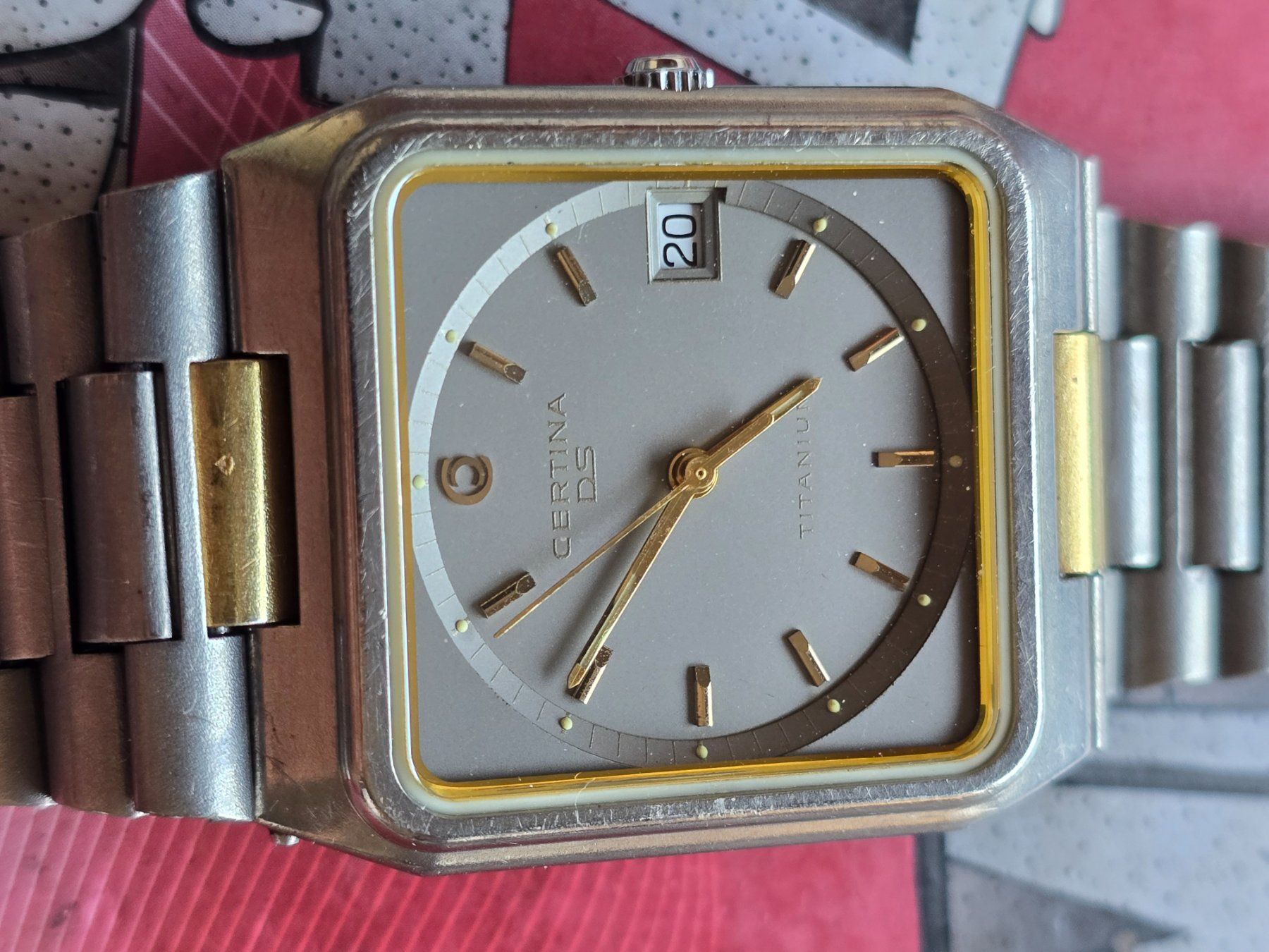 Certina Orologi: 355 Certina DS Titanium / Gold wunderschoen – Usato da Muri AG venduto da Corredor 4