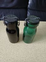 2x Wauwil Glasflaschen Bügelflaschen grün braun Glas 1L