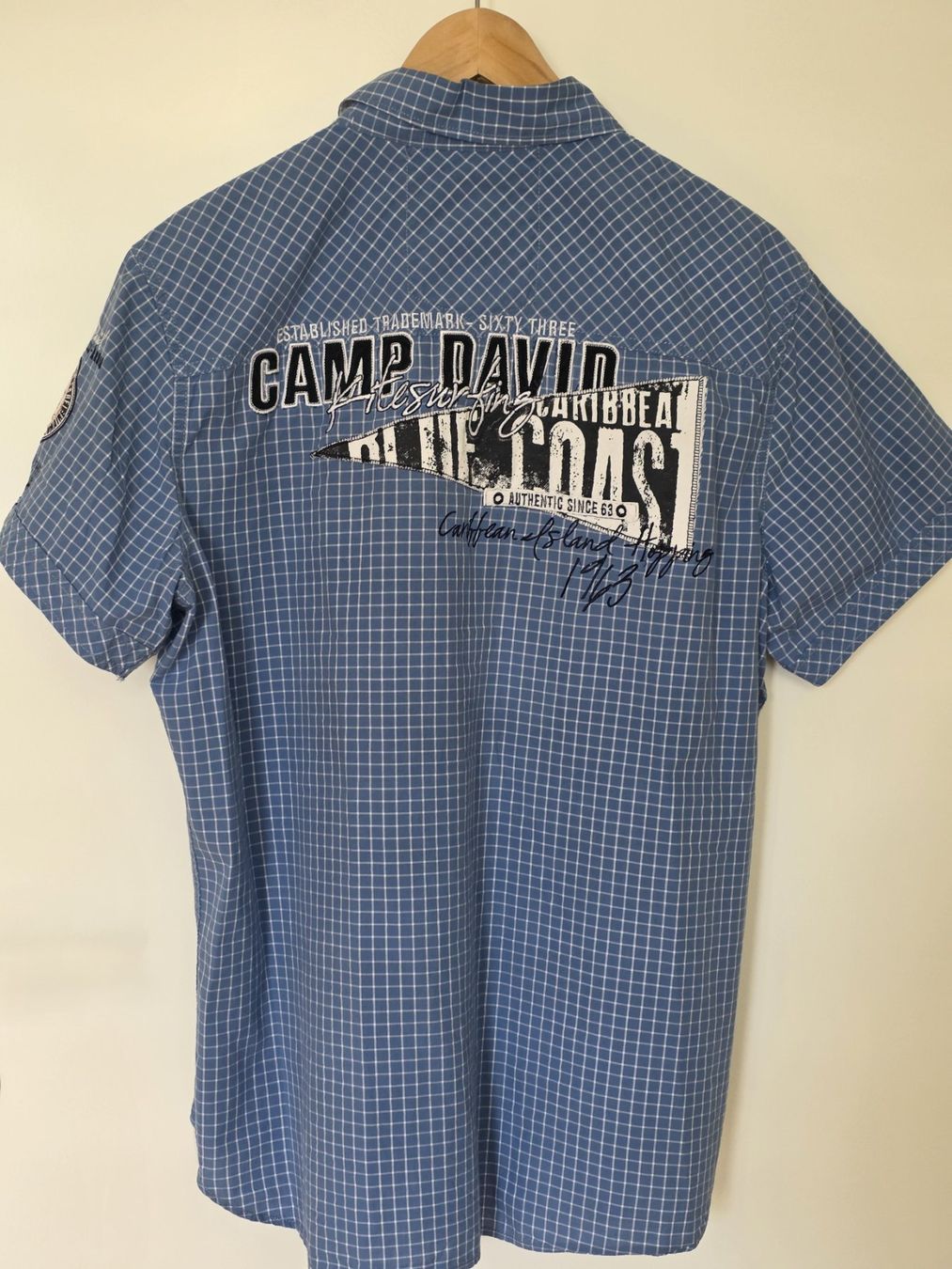 Camp David Chemises: Camp David Blue Hemd Grösse L kariert Kurzarm – D'occasion à Rotkreuz par sheyenne72 1