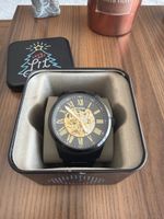 Fossil Automatic Skeleton noire – Boîte + maillons supplémen