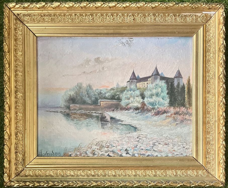 Edouard Henriod (18981986) Schloss Ansicht Gemälde Kaufen auf Ricardo