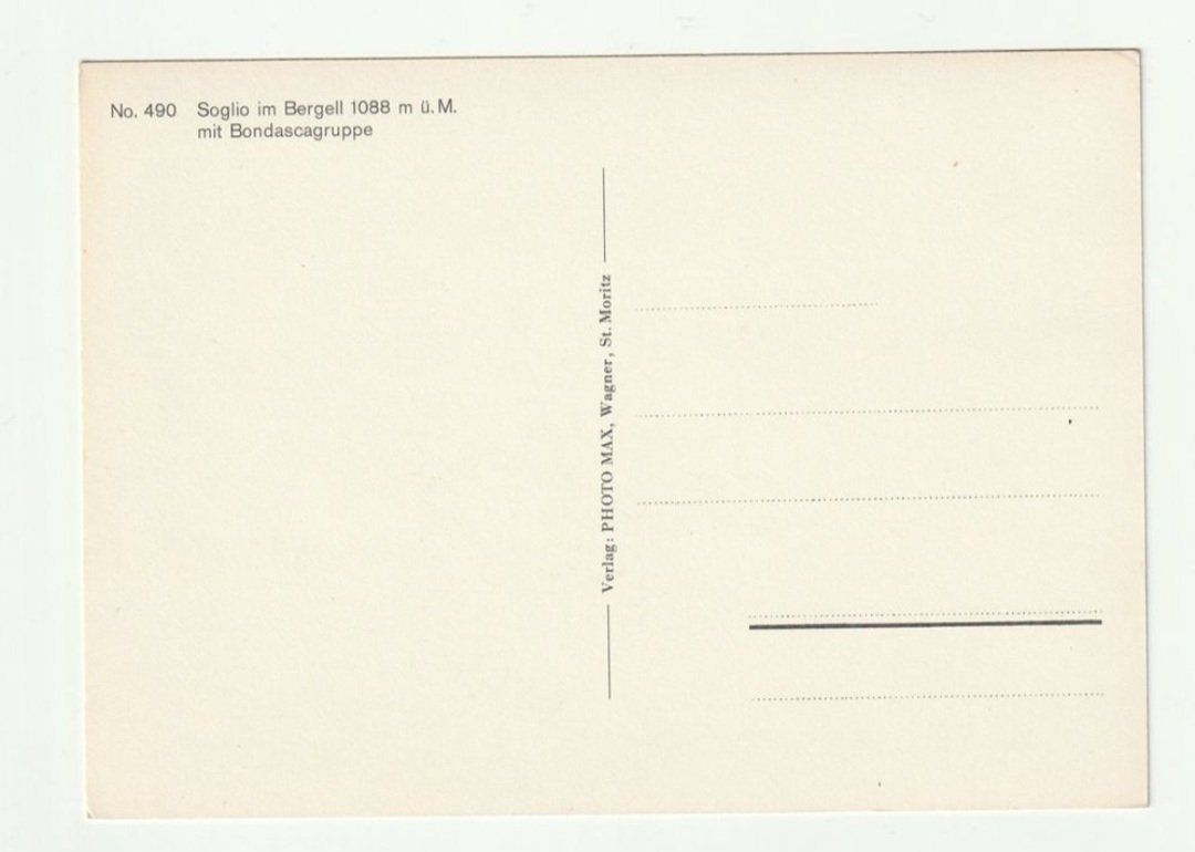 Cartoline postali: Postkarte Soglio im Bergell / Graubünden – Nuovo (secondo la descrizione) da St. Gallen venduto da Ricardo_Deals 1