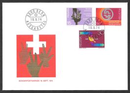 FDC Serie 558-560 ET 19.9.1974 schön illustriert