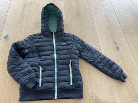 Steppjacke mit Kapuze 46N dunkelblau Grösse 128