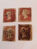4mal One Penny Reds 1864 bis 81