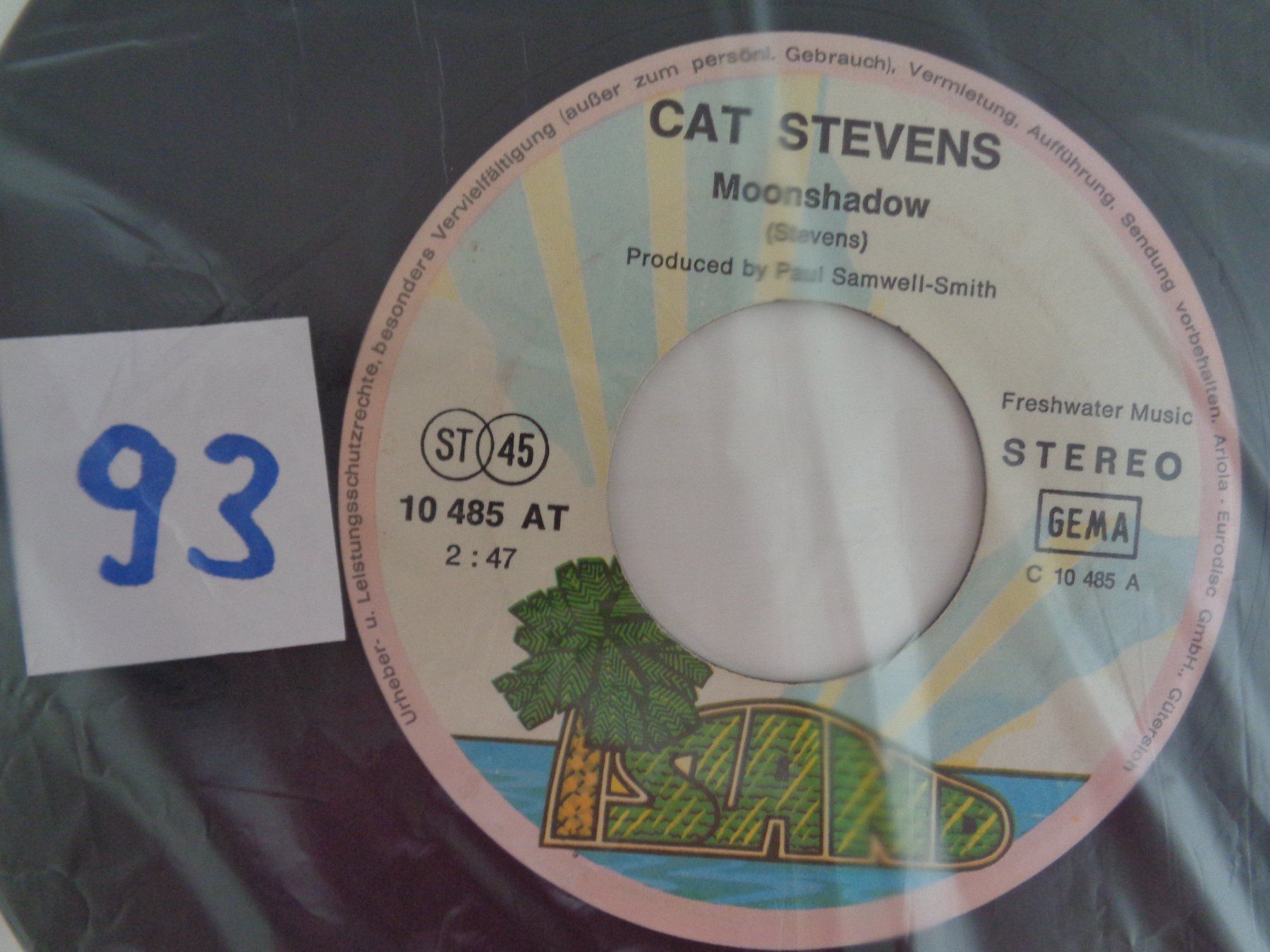 Dischi in vinile: 1 Vinyl Single – Cat Stevens - Moonshadow – Usato da Chur venduto da omonia