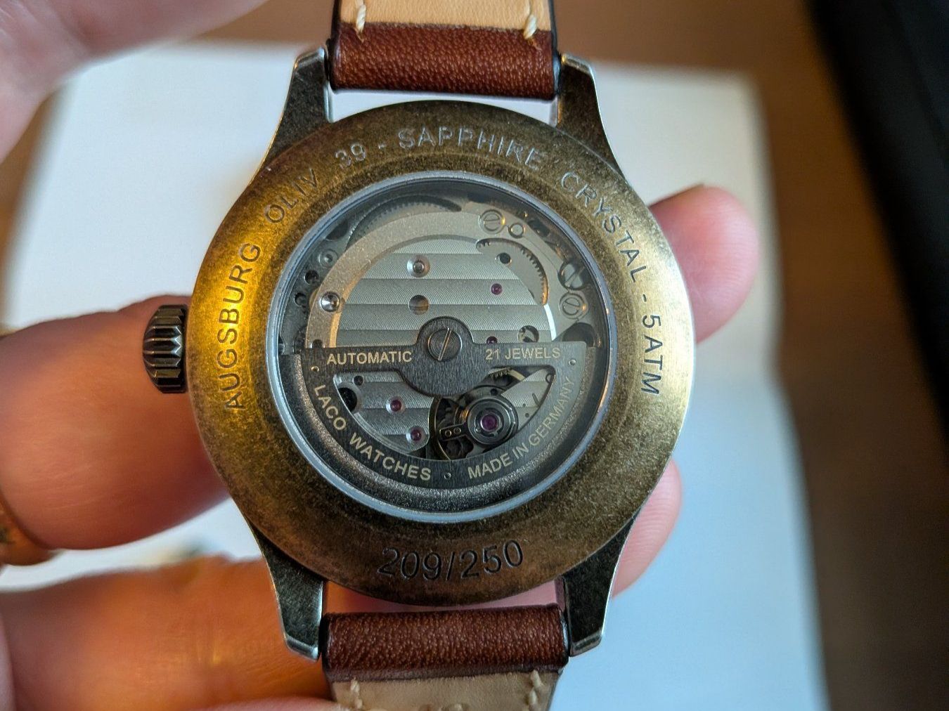 Uhren: Laco Augsburg Limited Edition Oliv 39 – Gebraucht aus Winterthur von Astrus 2