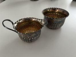John & William Deakin 2er Sterling Silber Set aus 1897