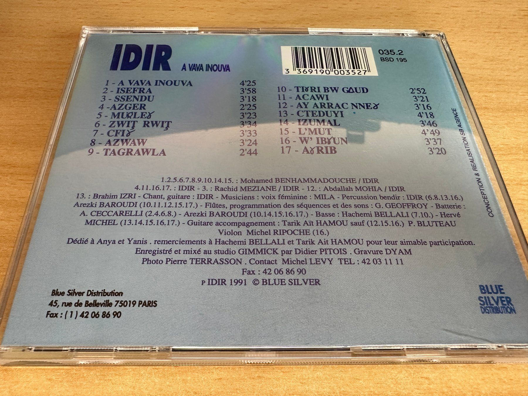 CD: Idir – A Vava Inouva – Usato da Rikon im Tösstal venduto da Alpenmutz 1