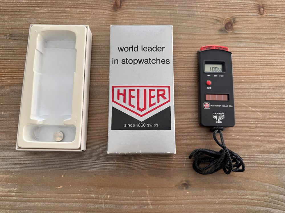 Vintage Heuer Microsplit 200 Solar Stoppuhr (Gebraucht) in Steinen für ...