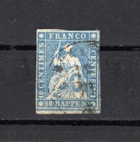 1854 - 62  Sitzende helvetia  N ° 23  ????  voir Photos