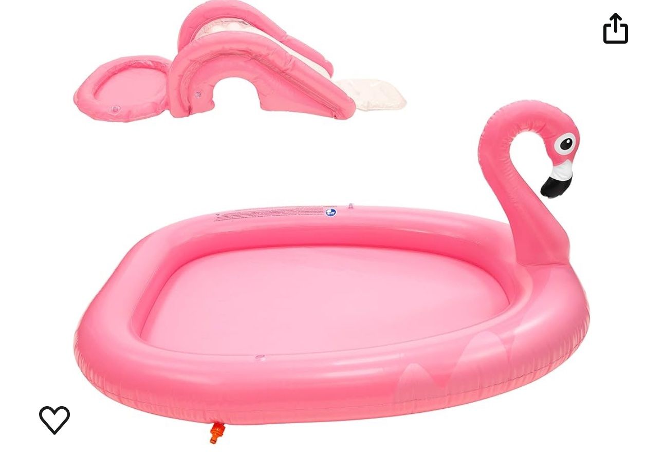 Schwimmbad: Neuer Kinderpool Flamingo mit Rutsche – Neu und originalverpackt aus Necker von liq24 2