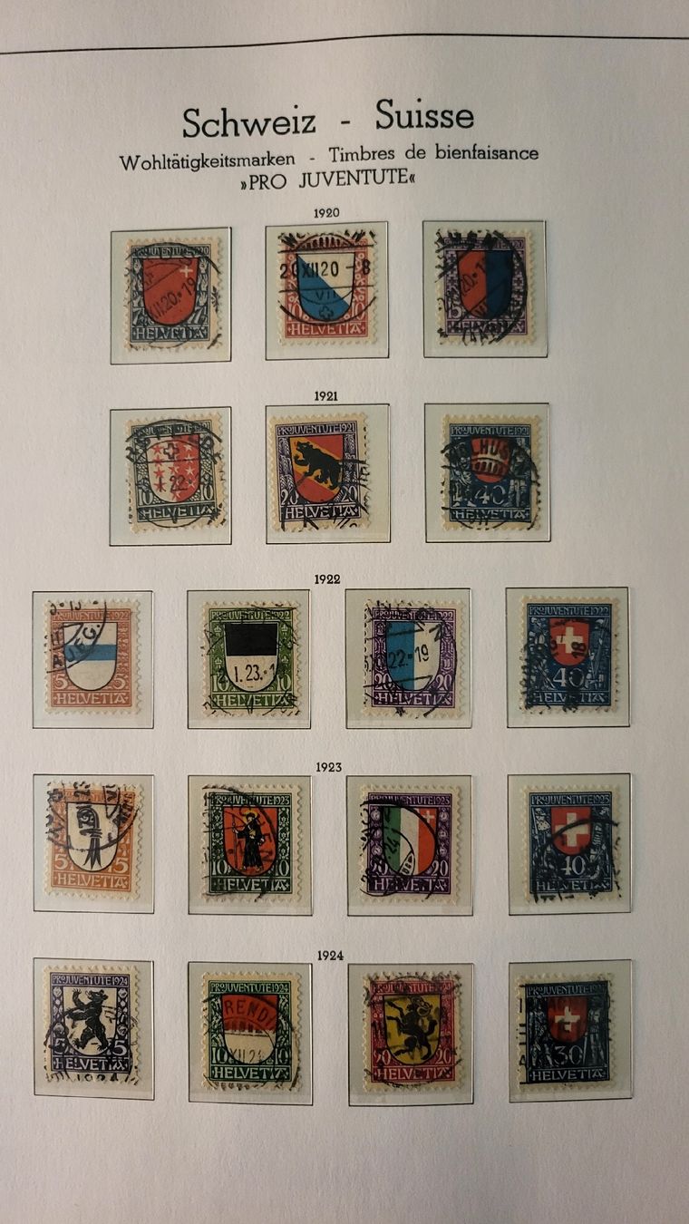 Alle Briefmarken: Briefmarken Sammlung Schweiz Pro Juventute 1913-2002 – Gebraucht aus Thun von harry999 1