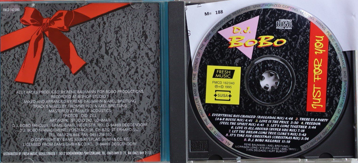 CD: DJ BoBo – Just for you – Usato da Luzern venduto da CONTENTI 1