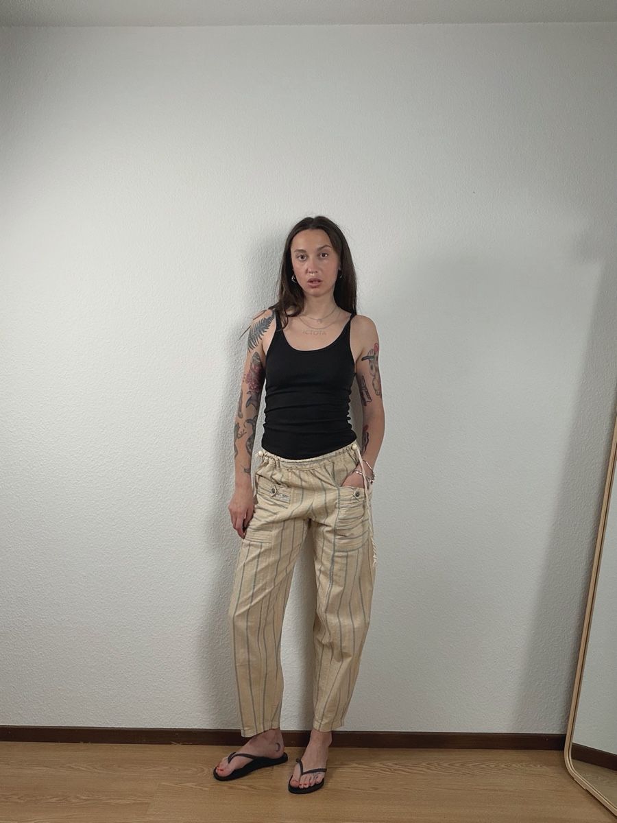 Pantaloni: Vintage Striped Cargo Pants Size S  – Usato da Knonau venduto da Grapesvintage