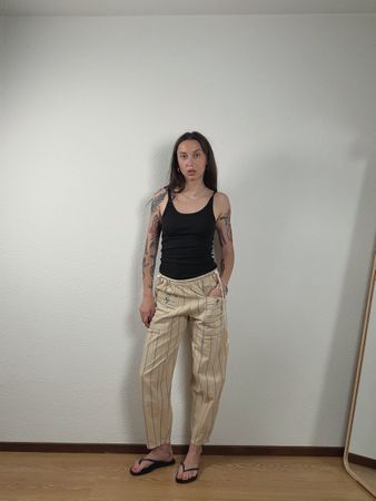 Vintage Striped Cargo Pants Size S 