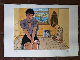 JUILLARD - Aquarelle LE CAHIER BLEU : LOUISE - 50 ex.