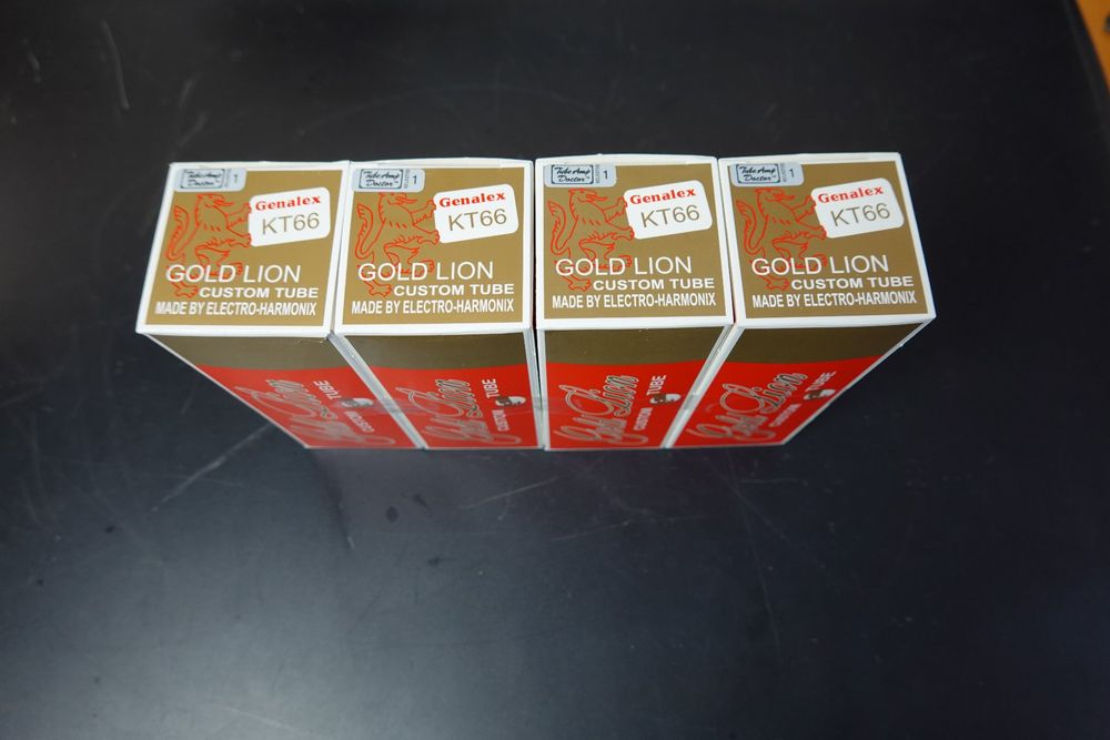 4 Stück Gold Lion KT66 Endröhren Selected Fabrikneu 1