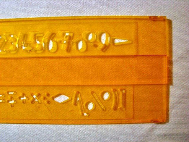 ROTRING Schablone Lineal Norm Schrift Buchstaben Ziffern (Gebraucht) in ...