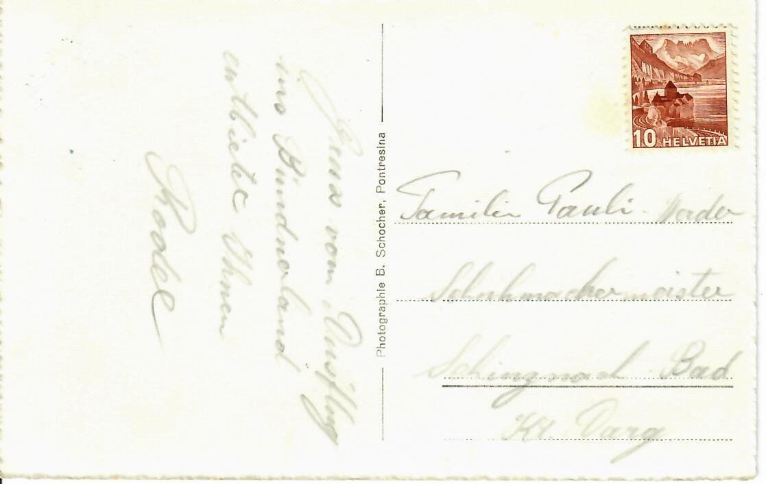 Cartoline postali: Pontresina – Usato da Hochdorf venduto da Ziegel-16 1