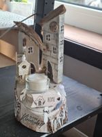 Geschenksidee- Handgefertigt Holz Deko Dorf Kerzenhalter