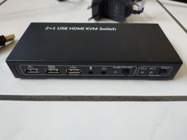 SpeaKa Professional 2 Port KVM-Umschalter