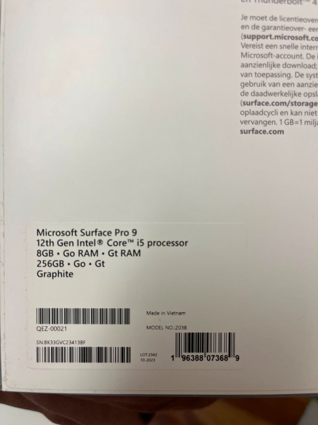 Tablet PC: Microsoft Surface Pro 9 Tablet – Usato da Gümligen venduto da Marianne2 3