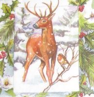 Serviette im winterwald (w294)