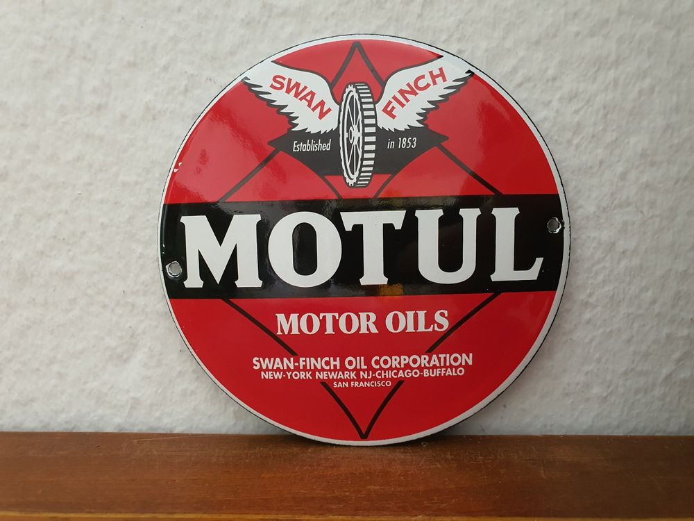 Emailschild Motul Motor Oil USA Logo Emaille Schild Reklame (Neu ...