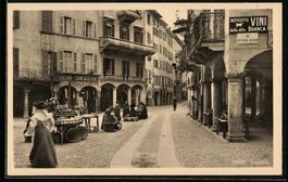 AK Lugano, Blick in eine Strasse