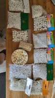 Perlen Mischpackung Weiss und Beige Bastelperlen Nähperlen 