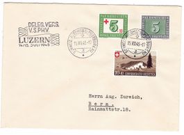 Lettre de Luzern BPA A354 pour Bern le 15.VII.45