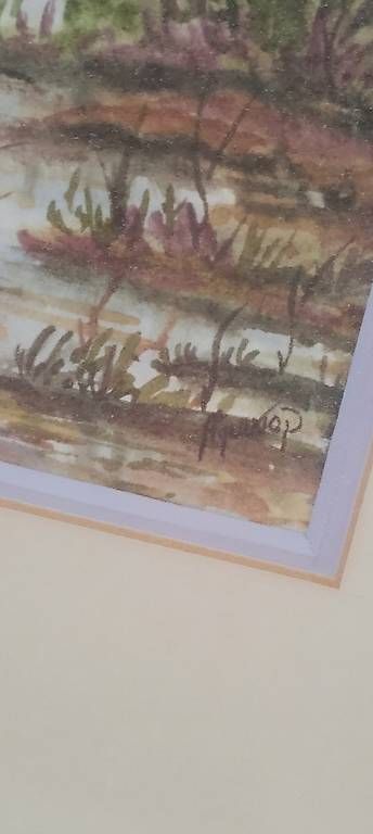 Dipinti: Aquarelle encadrée, paysage – Usato da Vésenaz venduto da emose