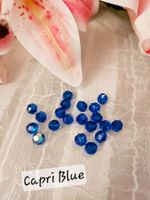 Swarovski Perlen 8 mm 20 Stück Capri Blue