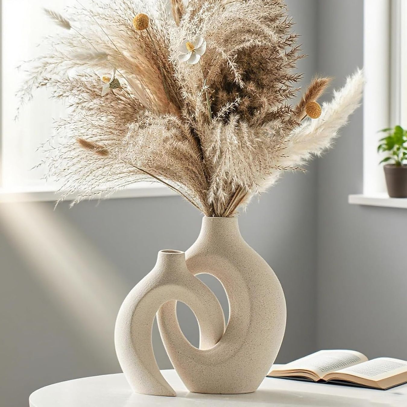 Vasi & Recipienti: Keramik Vase, 2er Set Hohle Beige – Nuovo e nell'imballaggio originale da Gränichen venduto da omniadeals 6