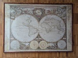 Historische Weltkarte Puzzle im Rahmen