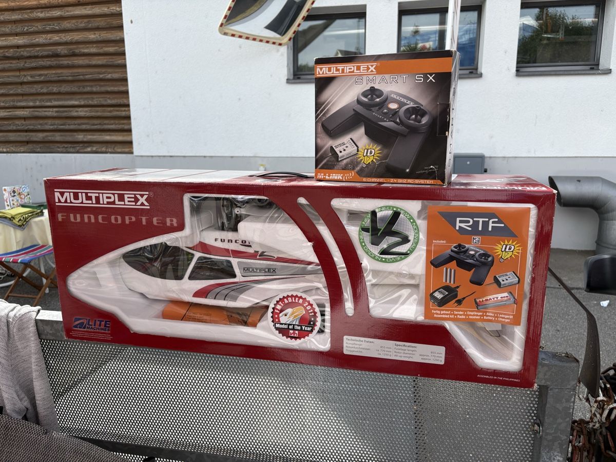 Multiplex Modellismo RC: Multiplex Funcopter V2 RTF Set mit Smart SX Fernsteuerung – Nuovo (secondo la descrizione) da Jonen venduto da Osoulart