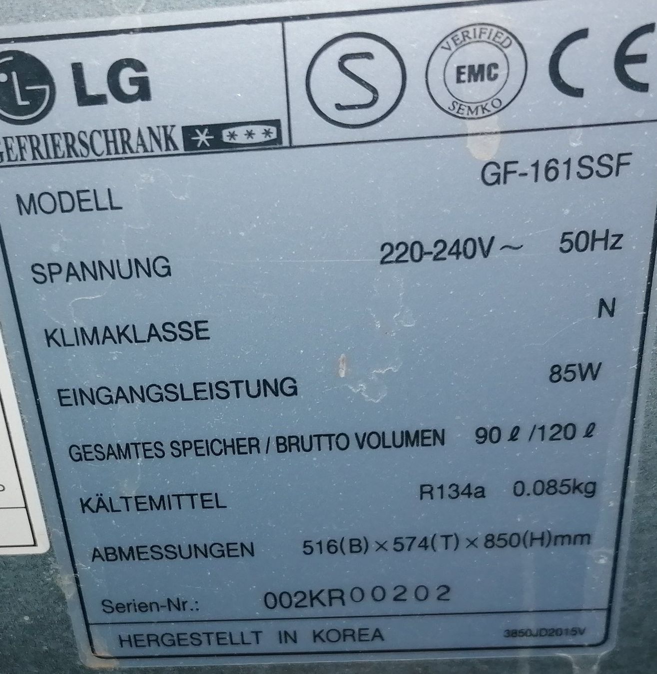 LG Gefrierschrank: Gefrierschrank LG GF-161SSF – Gebraucht aus Seengen von die_Katze 4