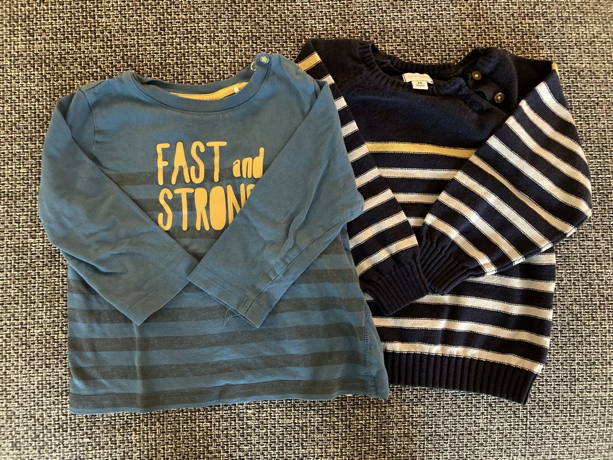 Pullover & Sweatshirts: Pull + t-shirt t. 92 – Gebraucht aus Genève von Eschindler