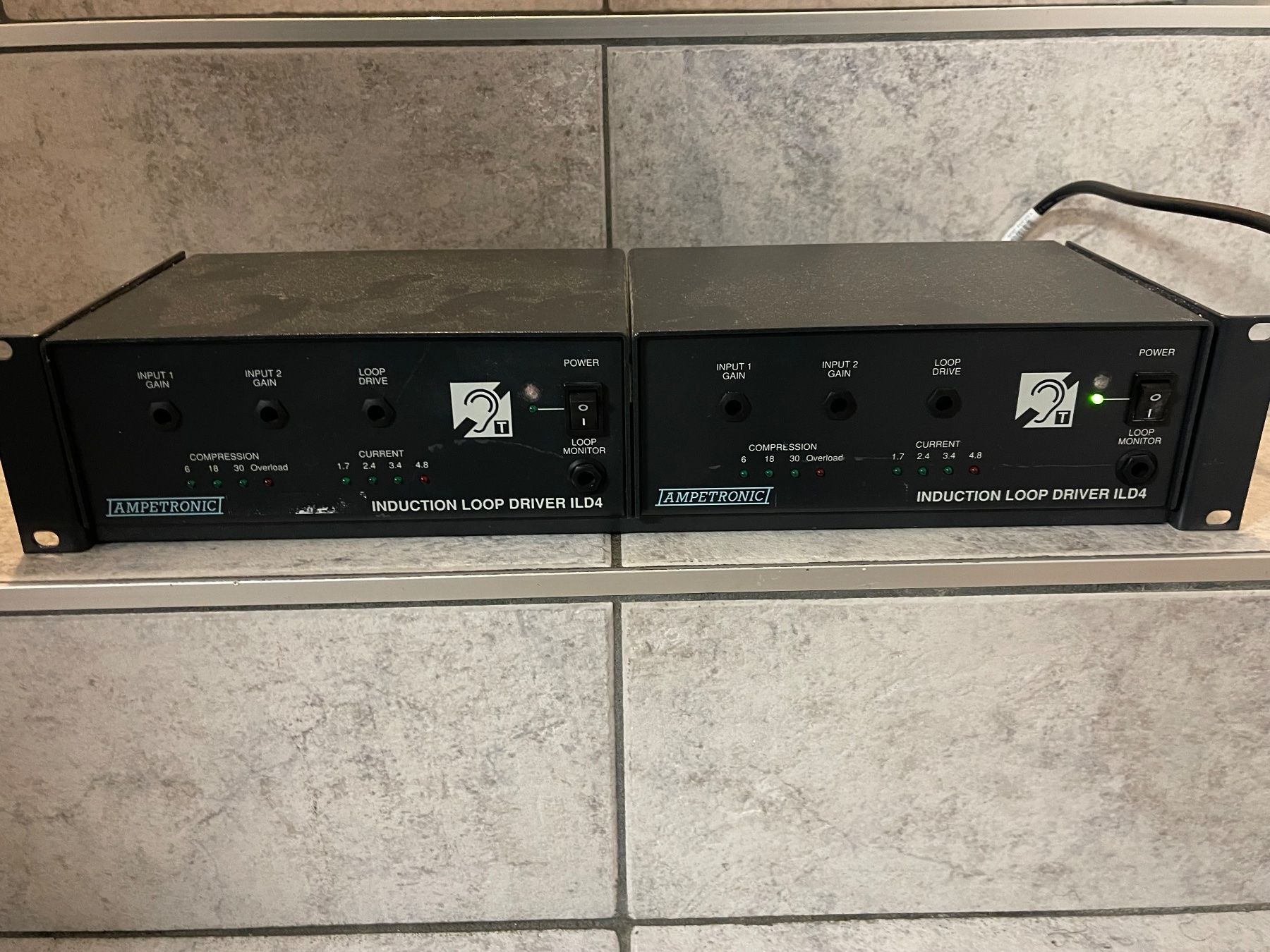 Verstärker: 2 Stück AMPETRONIC ILD4 INDUCTION LOOP DRIVER – Gebraucht aus Kaiseraugst von