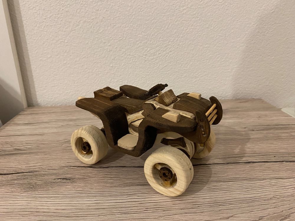 Motorrad 4 Räder aus Holz Kaufen auf Ricardo