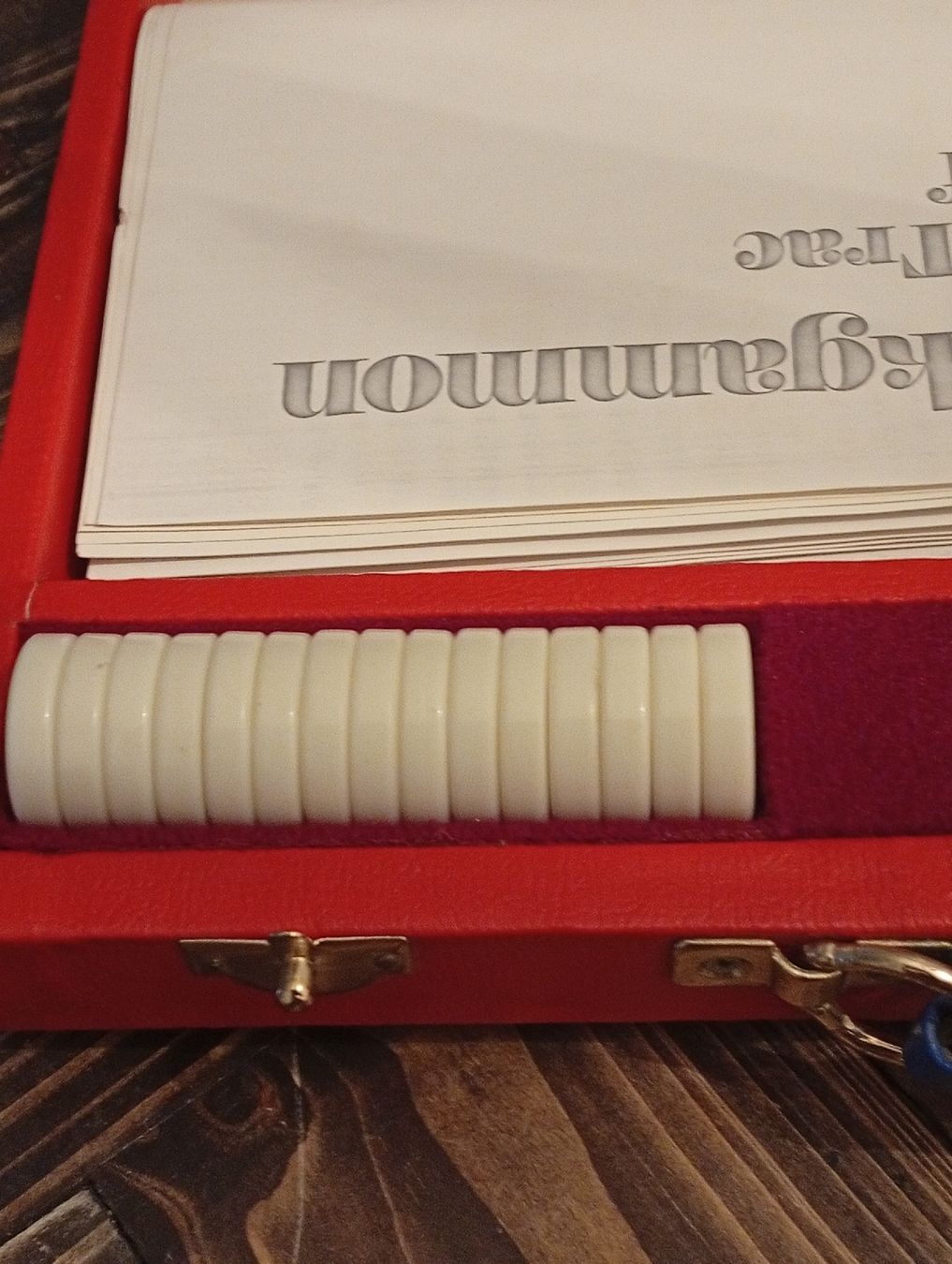 Spiele: Backgammon Set Rot/Blau 2 Spieler Vintage Spiel. – Gebraucht aus Engelburg von CH.Me 1
