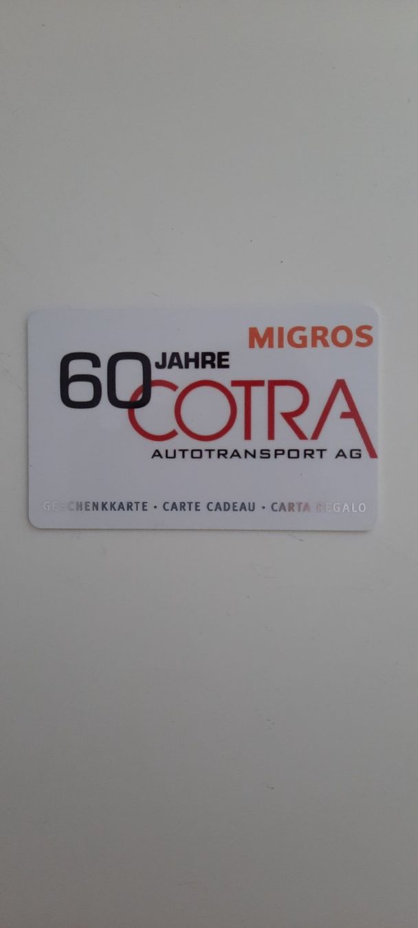 Cartoline: Migros Geschenkkarte leer. Code sichtbar. – Usato da Grenchen venduto da Anatas01